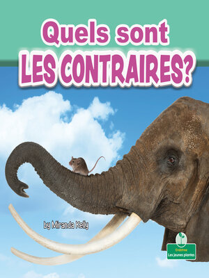 cover image of Quels sont les contraires? (What Are Opposites?)